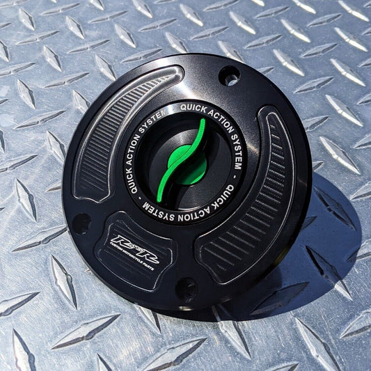 Kawasaki Quick Release Fuel Gas Cap - Z125 650R ER6n ZX6R Z900RS Z1000 ZX1000 ZX10R ZX14 ZX14R ~ Green