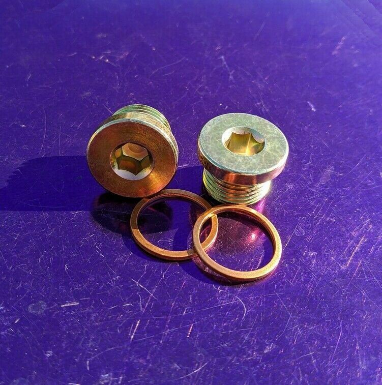 2 x M18 - 1.5mm Exhaust Sensor Block Off Plug / Bung 18mm O2 18x1.5 Lambda
