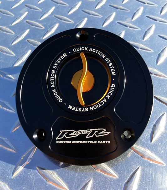 Honda Quick Release Fuel Gas Cap - CBR 600RR 900RR 1000RR CB1000R 954 RC51 VFR800 VTR 1100XX ~ Gold
