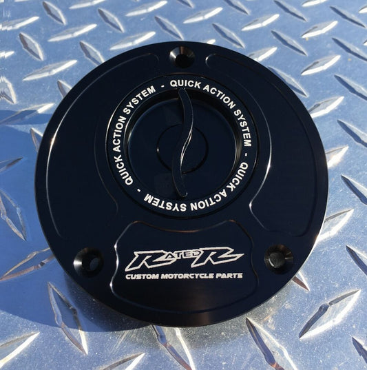 Suzuki Quick Release Fuel Gas Cap - GSXR 600 750 1000 SV650 SV1000 DL 650 GSF GSR GSXS Hayabusa ~  Black