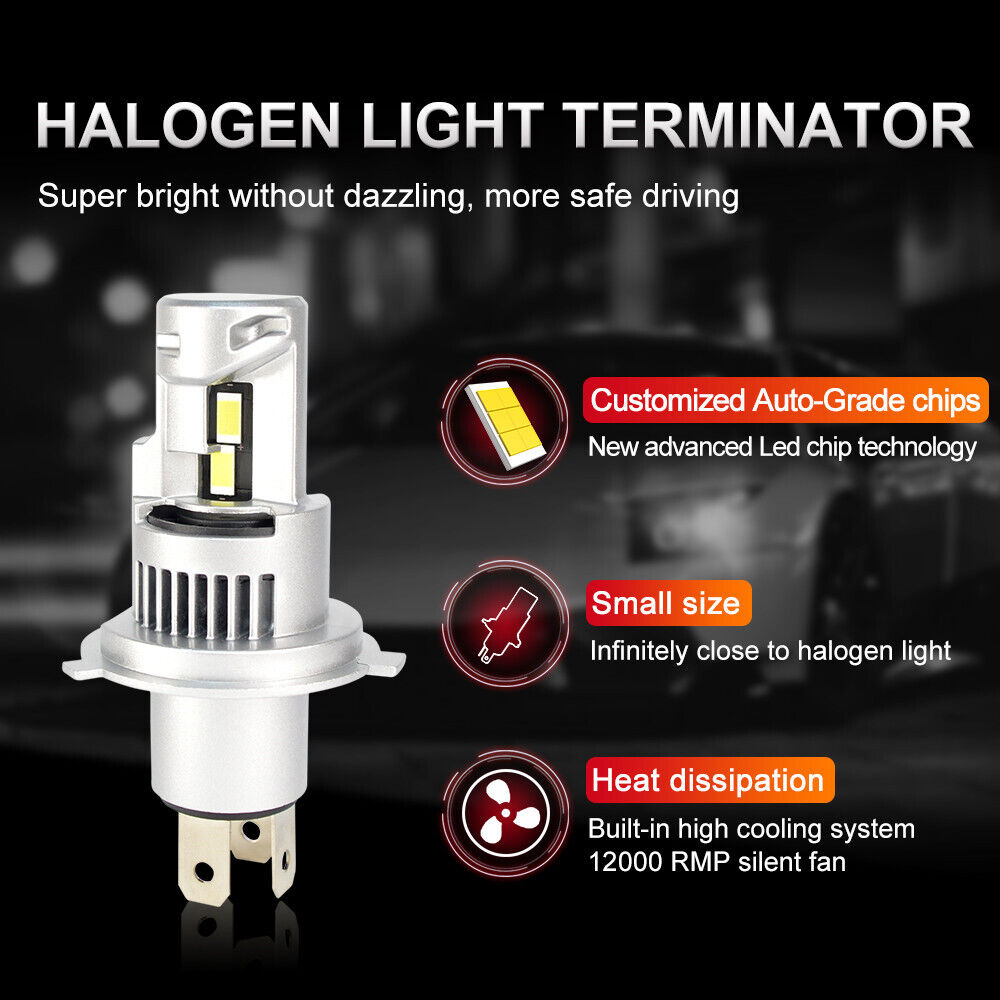 H4 LED Headlight Bulb Globe - Kawasaki VULCAN S 650 900 1700 W800 Z650 ABS