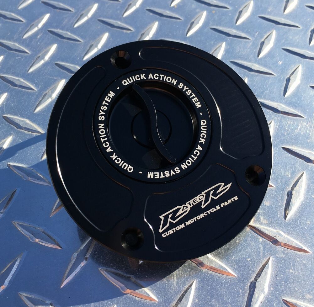 Suzuki Quick Release Fuel Gas Cap - GSXR 600 750 1000 SV650 SV1000 DL 650 GSF GSR GSXS Hayabusa ~  Black