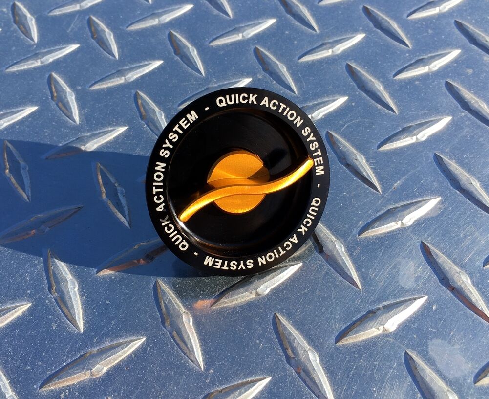 Kawasaki Quick Release Fuel Gas Cap - Z125 650R ER6n ZX6R Z750 Z900RS Z1000 ZX1000 ZX10R ZX14 ZX14R ~ Gold