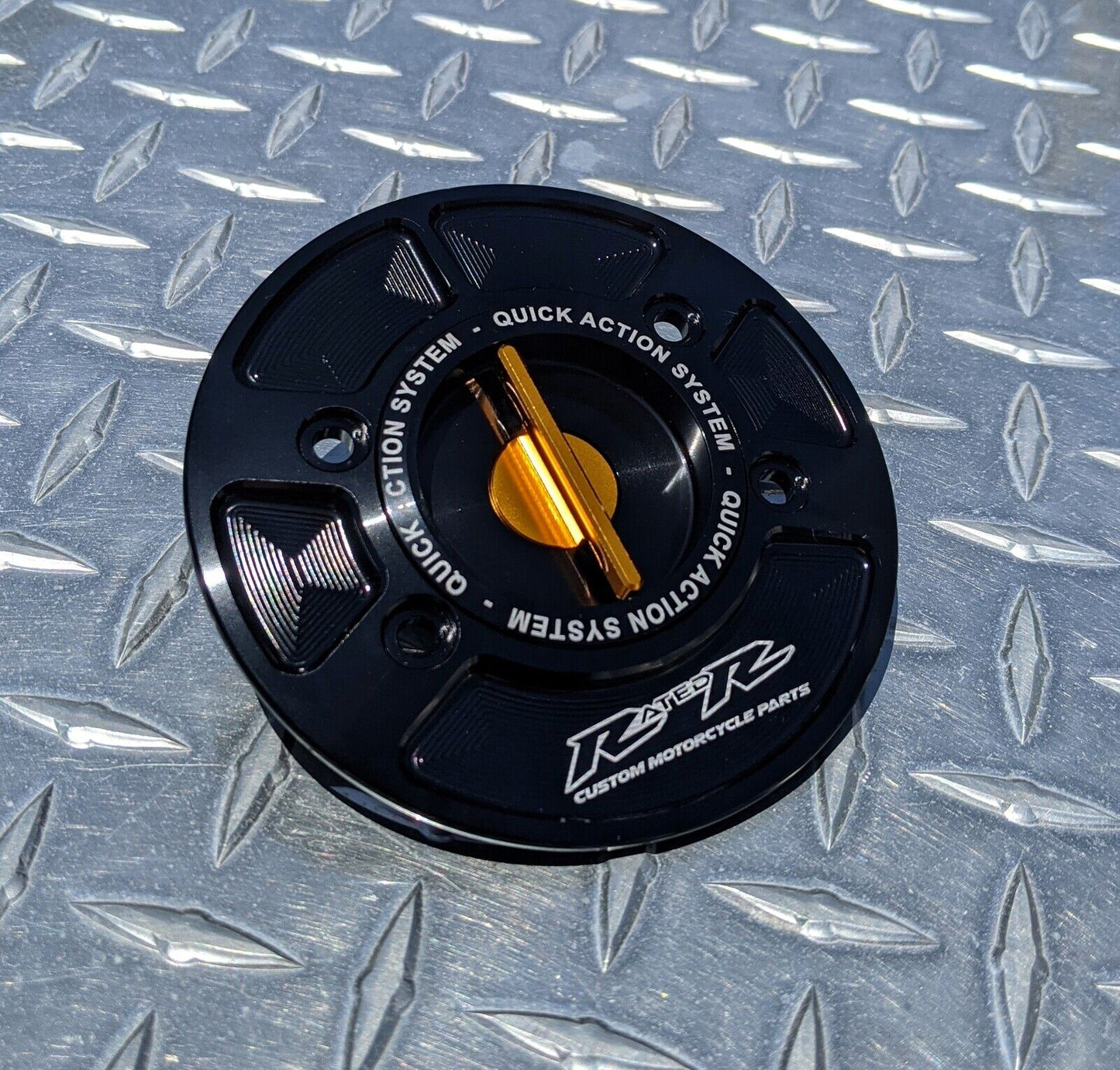 BMW Quick Release Fuel Gas Cap ~ S1000RR S1000R M1000RR M1000R HP4 HP2 R1200 K1600 F800 F700 R9T ~ Gold
