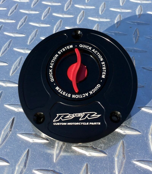 Suzuki Quick Release Fuel Gas Cap - GSXR 600 750 1000 SV650 SV1000 GSR750 GSXS1000 Hayabusa ~ Red