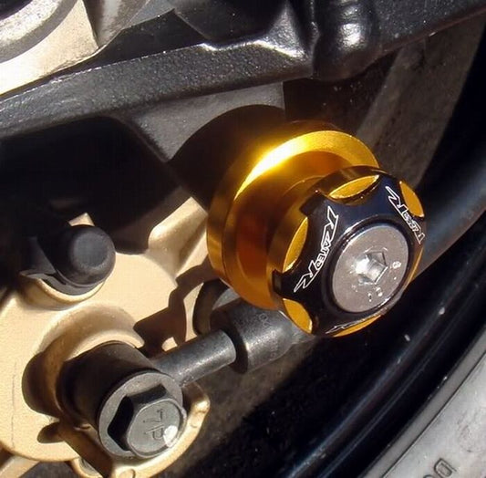 GOLD 6mm Swingarm Spools R1 R6 R7 R3 FZ8 MT09 FZ9 MT10 RSV4 675 821 899 959 M6