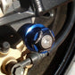 BLUE 6mm Swingarm Spools R1 R7 R6 R3 FZ1 FZ8 FZ9 MT09 MT10 RSV4 675 675R 821 959
