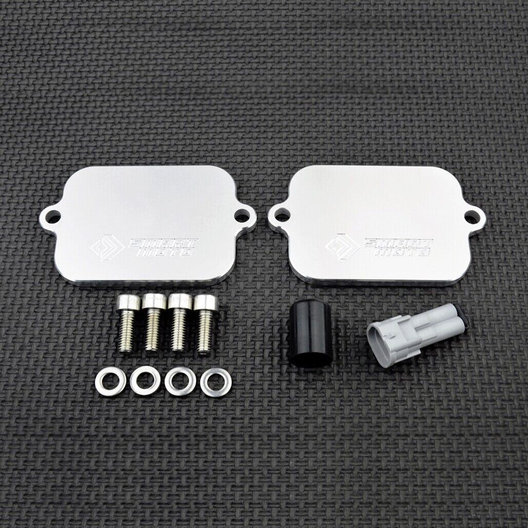 Kawasaki 2004 2005 2006 ZX12R SMOG Blanking Plates PAIR Block Off AIS SAS Valve Eliminator