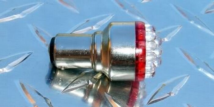 2 LED Brake Light Bulbs R1 R6 GSXR SV650 TL1000 ZX6 ZX9 ZX12 CBR F4 929 RC51 VTR