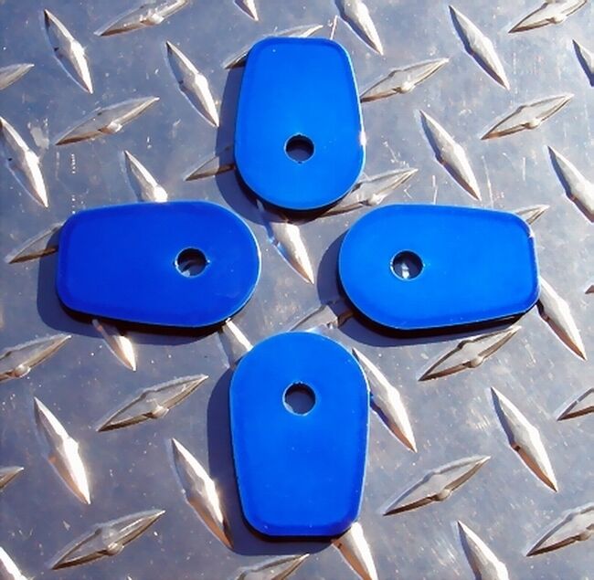 Kawasaki BLUE Turn Signal Adapter Plates ZX6R ZX7R ZX9R ZX12R ZX6 ZX9 ZX12