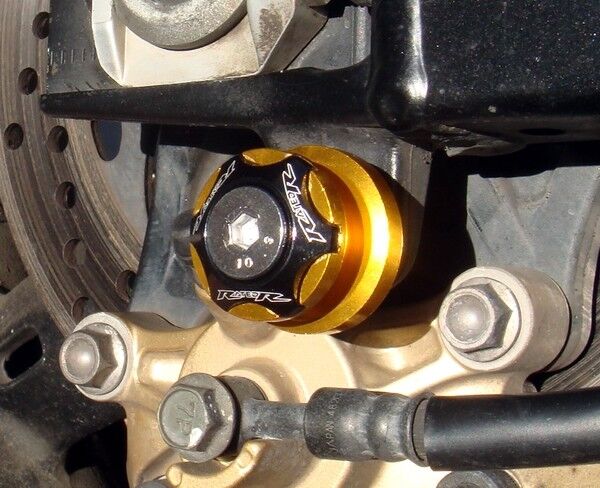 GOLD 6mm Swingarm Spools R1 R6 R7 R3 FZ8 MT09 FZ9 MT10 RSV4 675 821 899 959 M6
