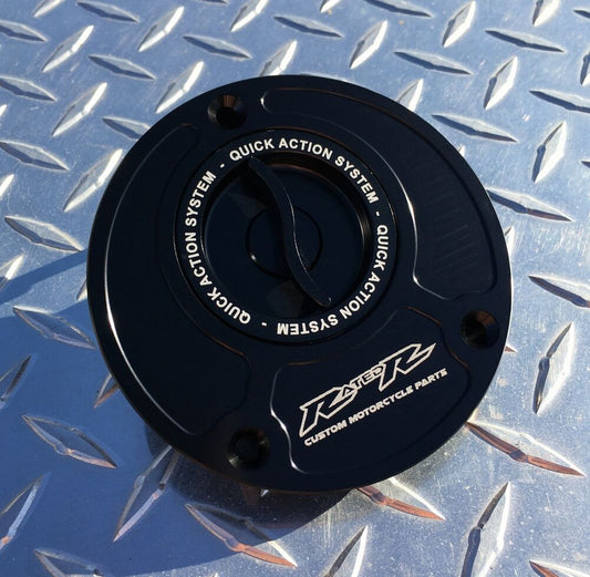Honda Quick Release Fuel Gas Cap - CBR 600RR 900RR 1000RR CB1000R 954 F4i RC51 VFR VTR 1100XX ~ Black