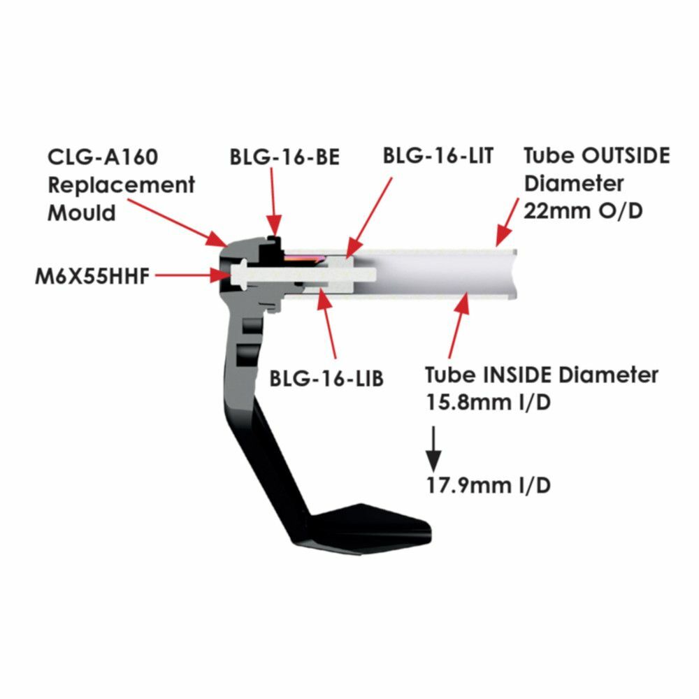 GBRacing Clutch Lever Guard Protector Universal 16mm - 18mm ID 675 675R V4 V4S