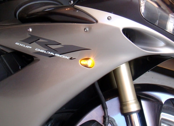 Aero LED Turn Signals R3 FZ6 FZ6R FZ8 FZ1 MT07 MT09 MT10 FZ09 Flush Mount Clear