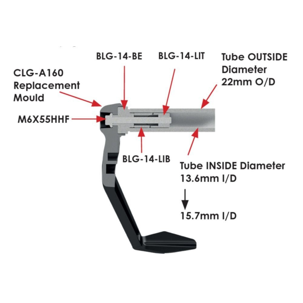 GBRacing Clutch Lever Guard / Protector Universal 14mm - 15mm ID Handlebars GB