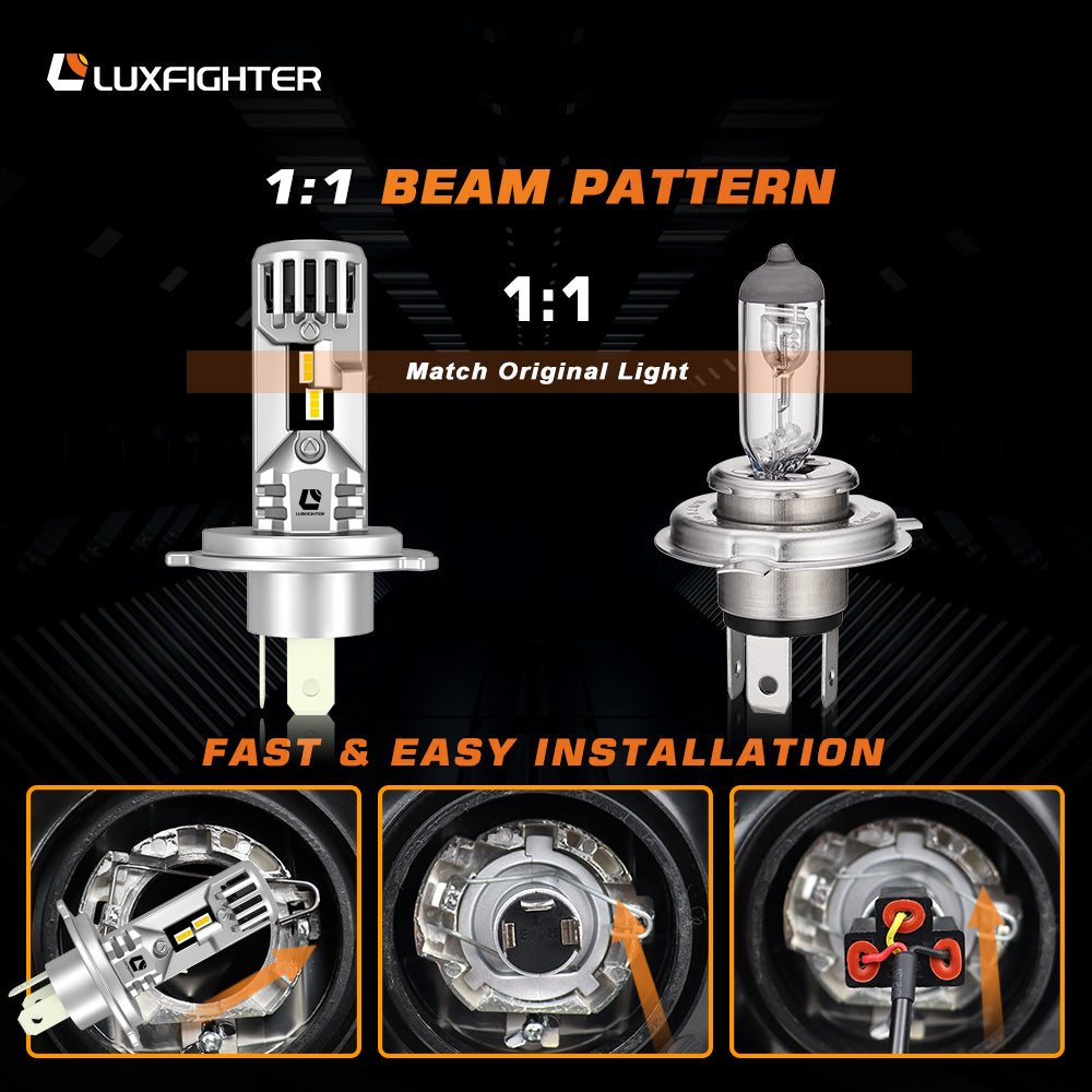 2 x H4 LED Headlight Bulbs DL650 DL1000 SV1000 TL1000S TL1000R AN400 GTR1400 FZ1